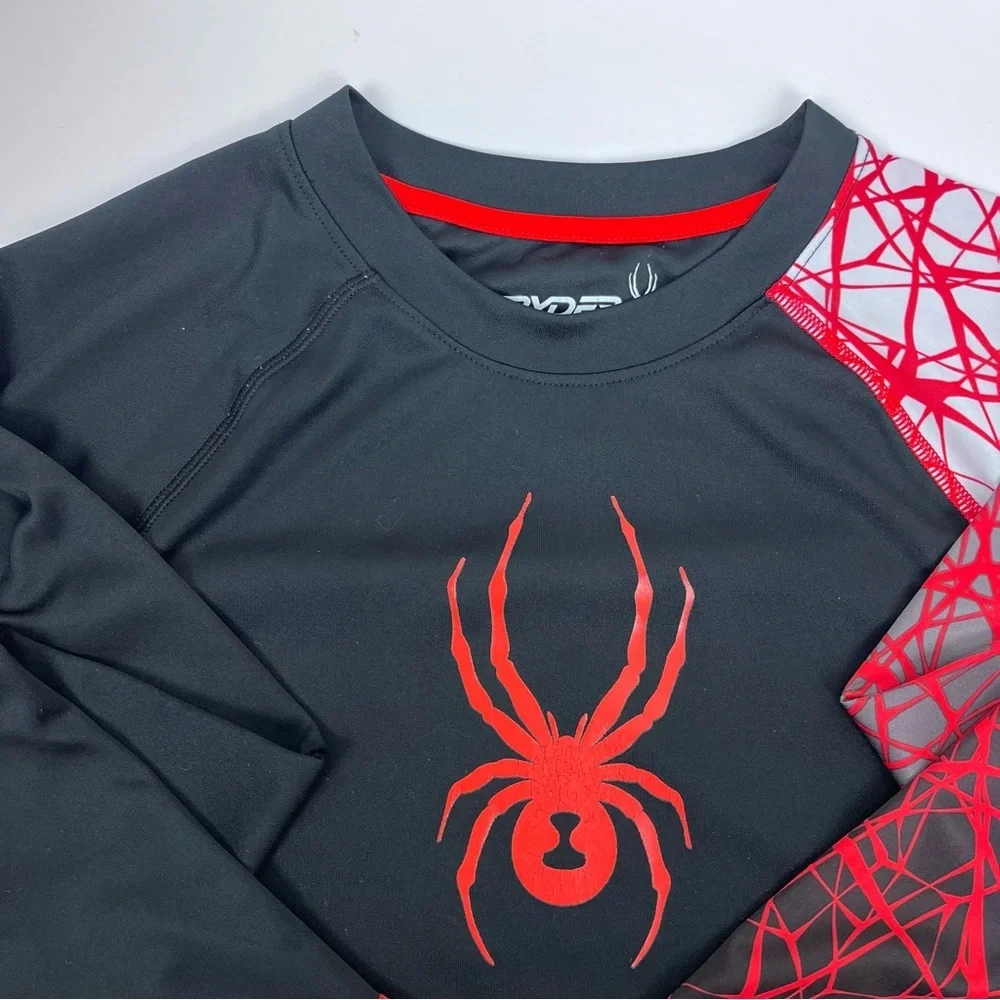 Spyder Boys Long Sleeve Graphic Logo Performance Shirt Size M; Swim, Fishing